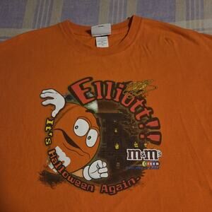 Vintage NASCAR M&M Halloween T Shirt Elliot Sadler Chase Authentics 2004 Size XL